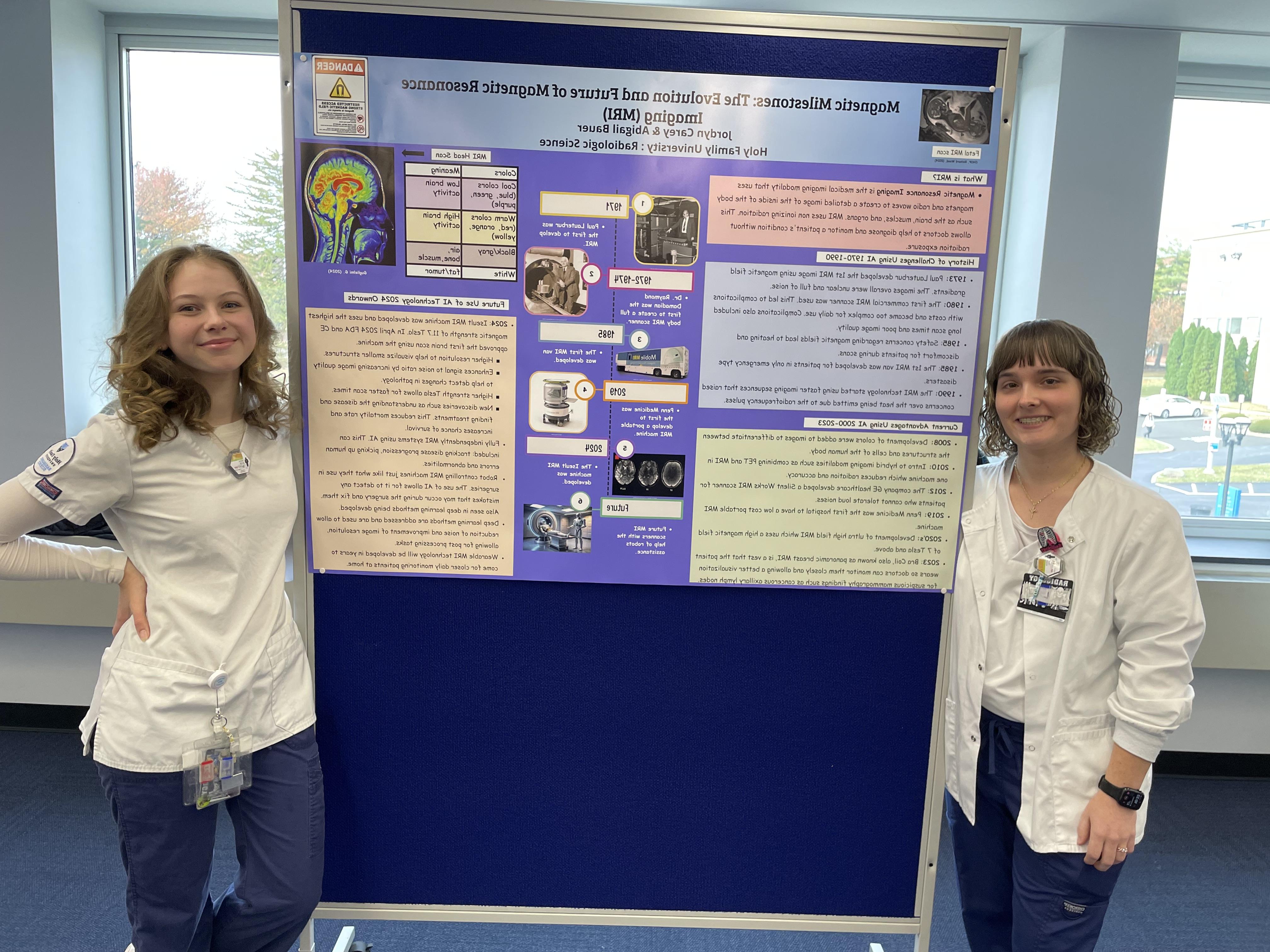 Students presented a poster on the evolution and future of MRI.